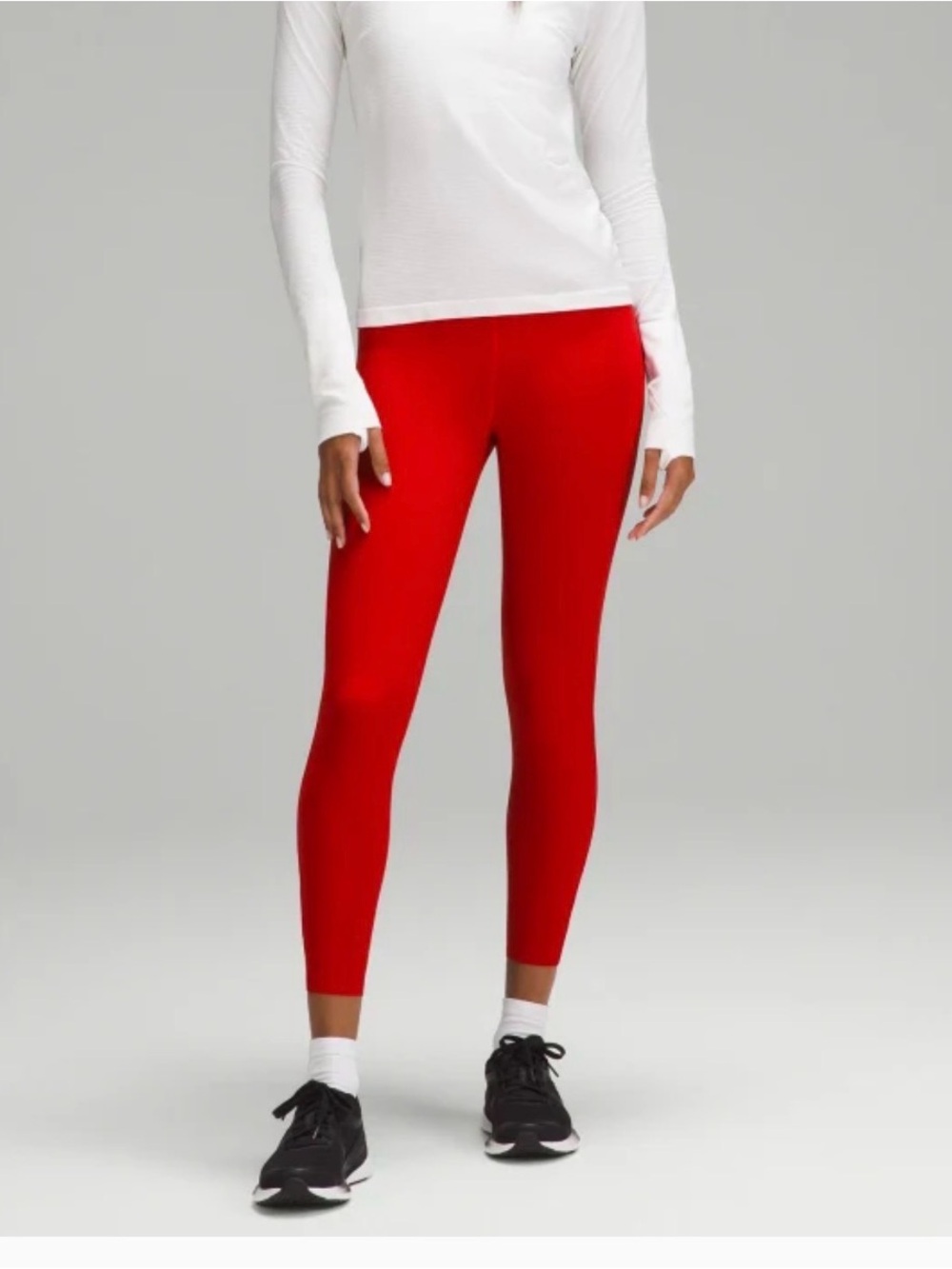 lululemon Base Pace HR Tight 25” dark Red size 8 & free tote - Picture 2 of 10
